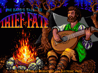 The Bard's Tale III: Thief Of Fate title screen for Amiga